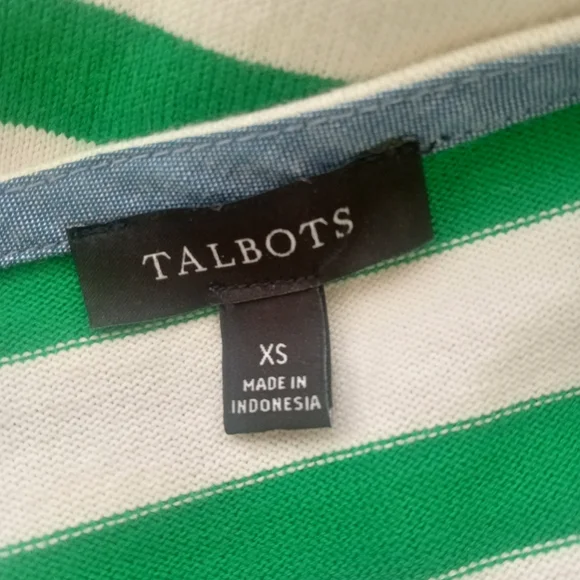 TABLOTS Kelly Green Striped Cotton Cardigan Jacket | XS - Picture 9 of 9